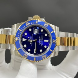 今日推荐劳力士 间金蓝鬼 带NFC芯片感应保卡 四码合一 41mm 3235机 顶级品质 出货实拍✈️