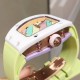 实拍 理查德米勒 RichardMille 糖果棉花糖 最新爆款 bon bon系列最稀有的作品!克服传统工艺打破模式!钟表最受尊敬的技术之一。不是所有人的嫁妆,棉花糖运动曲线和颜色,它们是诱人的。有了理查德米勒,实现了把棉花糖戴在你的手腕上!白色陶瓷加上黄粉绿搪瓷表盘,RM-07柔和的颜色创造了一个组合...甜蜜!糖果店的一次旅行,一个让人难以置信的艺术品。你会戴上它吗? 实拍 理查德米勒 RichardMille 糖果棉花糖 最新爆款 bon bon系列最稀有的作品!克服传统工艺打破模式!钟表最受尊敬的技术之一。不是所有人的嫁妆,棉花糖运动曲线和颜色,它们是诱人的。有了理查德米勒,实现了把棉花糖戴在你的手腕上!白色陶瓷加上黄粉绿搪瓷表盘,RM-07柔和的颜色创造了一个组合...甜蜜!糖果店的一次旅行,一个让人难以置信的艺术品。你会戴上它吗?