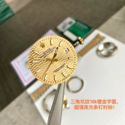 最新款劳力士41mm日志瑞机“牛货”真真切切18k包金细节图！
