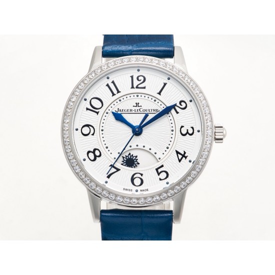 TW出品:积家约会系列自动机械图为女表 【尺寸】尺寸34mm 厚度10mm【机芯】搭载进口9015机改原装cal.898A自动上链机芯(不是加夹板)【表带】搭配进口意大利牛皮表带 【显示指针】顶级烧钢兰指针 具昼夜显示功能 TW出品:积家约会系列自动机械图为女表 【尺寸】尺寸34mm 厚度10mm【机芯】搭载进口9015机改原装cal.898A自动上链机芯(不是加夹板)【表带】搭配进口意大利牛皮表带 【显示指针】顶级烧钢兰指针 具昼夜显示功能