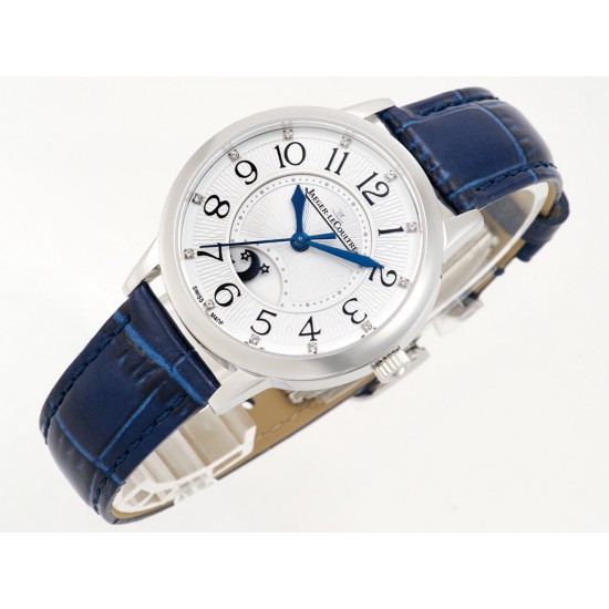 TW出品:积家约会系列自动机械图为女表 【尺寸】尺寸34mm 厚度10mm【机芯】搭载进口9015机改原装cal.898A自动上链机芯(不是加夹板)【表带】搭配进口意大利牛皮表带 【显示指针】顶级烧钢兰指针 具昼夜显示功能 TW出品:积家约会系列自动机械图为女表 【尺寸】尺寸34mm 厚度10mm【机芯】搭载进口9015机改原装cal.898A自动上链机芯(不是加夹板)【表带】搭配进口意大利牛皮表带 【显示指针】顶级烧钢兰指针 具昼夜显示功能