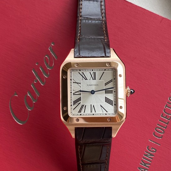 CARTIER SANTOS DUMONT XL F1厂卡地亚杜蒙山度士加大号薄款机械表表径:46.633.9mm,厚度8.5mm CARTIER SANTOS DUMONT XL F1厂卡地亚杜蒙山度士加大号薄款机械表表径:46.633.9mm,厚度8.5mm