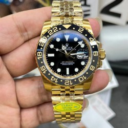 皮蛋圈！ROLEX 劳力士 GMT格林尼治型 尺寸40mm！精钢表壳表链，蓝宝石镜面，超级夜光，双向陶瓷旋转表圈，原装折叠扣！