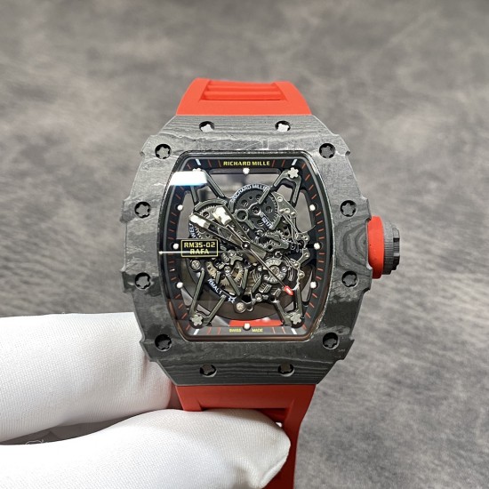 RICHARD MILLE 理查德米勒 RM35-02 齿轮配件堆砌而成的镂空立体表盘 蓝宝石镜面 碳纤维表壳 进口精工自动机械机芯 橡胶表带 蝴蝶扣 KV厂,出货实拍 RICHARD MILLE 理查德米勒 RM35-02 齿轮配件堆砌而成的镂空立体表盘 蓝宝石镜面 碳纤维表壳 进口精工自动机械机芯 橡胶表带 蝴蝶扣 KV厂,出货实拍