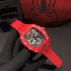 理查德米勒 Richard Mille⌚️碳纤维壳43*50毫米 一如既往防水胶带配原装折叠扣极具个性与夸张的表壳表盘设计只为遇见个性独特的你 一如既往的酷