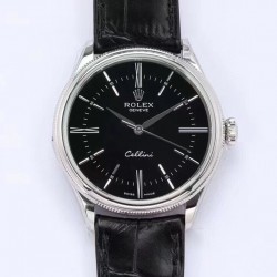 EW 劳力士 ROLEX 切利尼时间型39 1⃣️ 搭载3132自动上链机芯，没有多余日历档。2⃣️一体中层表壳，旋入式底盖及上链表冠。3⃣️结构尺寸厚度同步原装，直径39毫米，厚度为11.5毫米。4⃣️圆拱形蓝宝石玻璃，顶级意大利全包边牛皮带，做到调时、厚度、结构同步原版。三杰精致推荐男士机械腕表 SJ为你精心打造超真实实物图拍摄