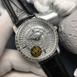 VSF Factory狠货推荐 原版复刻  ⌚️江诗丹顿传袭系列 新款奢华满天星 型号82760/000G-9952男士腕表！1.表壳用316L精钢加电白金工艺，特别闪烁靓丽，施华路世奇水晶钻手工镶钻工艺！2.搭配双卜永不刮花蓝宝石玻璃镜面！3.标配纯手工意大利鳄鱼皮表带！4.搭配日本进口9⃣️0⃣️1⃣️5⃣️机芯机械（零返修）每小时振频次数28800，动力储存4⃣️0⃣️小时！VSF诚意之作 匠心独运，完美演绎，值得你拥有！