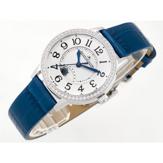 TW出品:积家约会系列自动机械图为女表 【尺寸】尺寸34mm 厚度10mm【机芯】搭载进口9015机改原装cal.898A自动上链机芯(不是加夹板)【表带】搭配进口意大利牛皮表带 【显示指针】顶级烧钢兰指针 具昼夜显示功能 TW出品:积家约会系列自动机械图为女表 【尺寸】尺寸34mm 厚度10mm【机芯】搭载进口9015机改原装cal.898A自动上链机芯(不是加夹板)【表带】搭配进口意大利牛皮表带 【显示指针】顶级烧钢兰指针 具昼夜显示功能