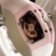 Richard Mille RM007 理查德 粉陶瓷 经典系列女士壕气腕表！明星畅销款，人气指数最高的名品！