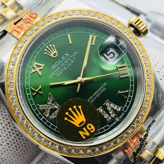 N9 Factory推荐 正品1:1原版复刻劳力士Rolex 经典蚝式恒动日志型系列 2019劳力士男士最新6,9罗马镶钻 904L钢电镀18K金 尽显土豪本色 显得更有档次大气,尺寸36毫米X厚度10毫米,全自动机械表搭配ETA2836机芯机械,性能稳定 零返俢 蓝宝石玻璃镜面6⃣️字位logo标志✅904L精钢材质,表扣与专柜一致扁扣更显高档大方。做工精致完美✅请认准品质N9品质⌚️让您爱不释手的经典绅士腕表~劳力士Rolex!N9品质 值得你拥有! N9 Factory推荐 正品1:1原版复刻劳力士Rolex 经典蚝式恒动日志型系列 2019劳力士男士最新6,9罗马镶钻 904L钢电镀18K金 尽显土豪本色 显得更有档次大气,尺寸36毫米X厚度10毫米,全自动机械表搭配ETA2836机芯机械,性能稳定 零返俢 蓝宝石玻璃镜面6⃣️字位logo标志✅904L精钢材质,表扣与专柜一致扁扣更显高档大方。做工精致完美✅请认准品质N9品质⌚️让您爱不释手的经典绅士腕表~劳力士Rolex!N9品质 值得你拥有!