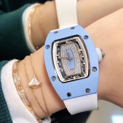 实拍 Richard Mille RM007 蓝陶瓷 蓝唇！经典系列女士壕气腕表！明星畅销款，人气指数最高的名品！