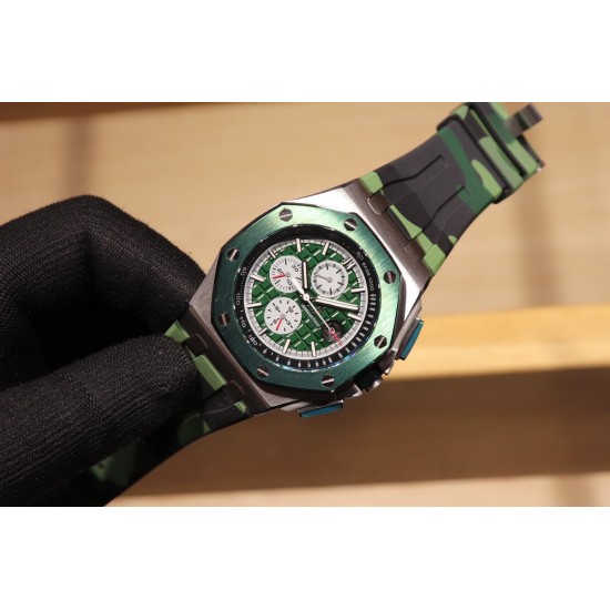 随机送迷彩橡胶带一副品牌:爱彼 Audemars Piguet系列:皇家橡树离岸型限量多功能机械腕表尺寸:44MM13MM机芯:复刻原装3126全自动机械机芯镜面:反炫光处理蓝宝石水晶玻璃材料:进口316精钢鑫表壳表带: 进口橡胶表带表扣: 原装针扣(H厂出品,市场最高版本,超高品质,超A做工,非市场普通货,硬汉必备神器) 随机送迷彩橡胶带一副品牌:爱彼 Audemars Piguet系列:皇家橡树离岸型限量多功能机械腕表尺寸:44MM13MM机芯:复刻原装3126全自动机械机芯镜面:反炫光处理蓝宝石水晶玻璃材料:进口316精钢鑫表壳表带: 进口橡胶表带表扣: 原装针扣(H厂出品,市场最高版本,超高品质,超A做工,非市场普通货,硬汉必备神器)