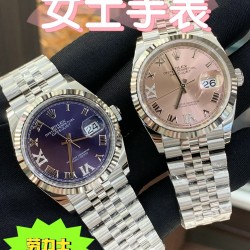 劳力士36mm“茄紫色日志”爆款，上手图！