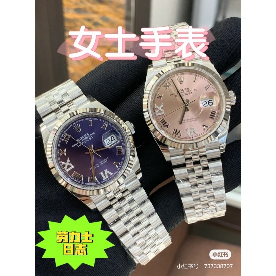 劳力士36mm“茄紫色日志”爆款，上手图！