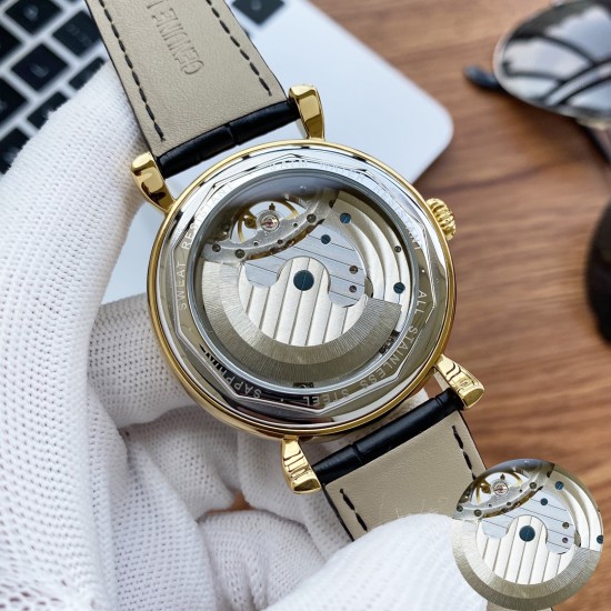 实物拍摄品牌：劳力士-ROLEX  类型：[酷]男士腕表表壳：316精钢（做工优质）表带：进口小牛皮/316精钢(两种可选)机芯：高级定制全自动机械机芯（走时稳定）玻璃：高级强化镀膜镜面尺寸：直径43mm，厚度13mm