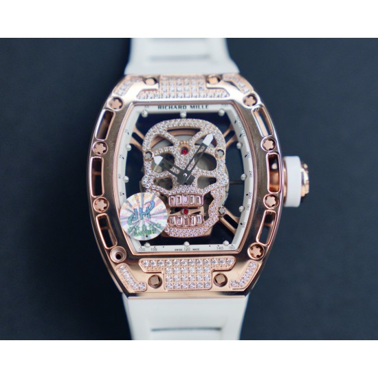 理查德米勒 RICHARD MILLE 最新升級特别版 抛光亮壳 让你体验最亮鬼头 带出最经典的RM052鬼头经典传奇 永不落后 镂空骷髅头腕表.骷髅头轮廓突出,造型霸气不羁,具有震撼人心的魅力。搭配艳耀色彩的真皮轻便表带,更拉风,更前卫。缤纷盛夏,换上短袖T恤的你,腕间搭上鲜艳的表款,是不是很吸睛?尺寸43x50mm ⚠️请认准独家品质 理查德米勒 RICHARD MILLE 最新升級特别版 抛光亮壳 让你体验最亮鬼头 带出最经典的RM052鬼头经典传奇 永不落后 镂空骷髅头腕表.骷髅头轮廓突出,造型霸气不羁,具有震撼人心的魅力。搭配艳耀色彩的真皮轻便表带,更拉风,更前卫。缤纷盛夏,换上短袖T恤的你,腕间搭上鲜艳的表款,是不是很吸睛?尺寸43x50mm ⚠️请认准独家品质