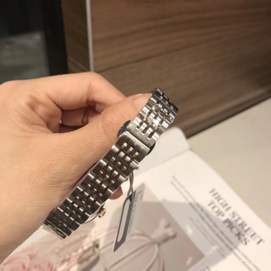 浪琴开创者系列飞轮女表，天然贝母面，全自动机械机芯，蓝宝石镜面，精钢表壳表带，表盘尺寸，宽33mm，厚12mm