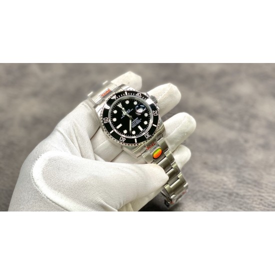 【N厂出品】劳力士 黑水鬼 客户定制的瑞士eta3135机心 904L钢 V10 40MM！出货实拍