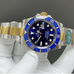 今日推荐劳力士 间金蓝水鬼 带NFC芯片感应保卡 41mm  3235机 顶级品质 出货实拍✈️
