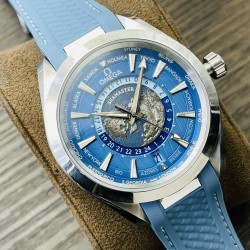 【OM Factory2024墙裂推荐】 欧米茄海马系列43MM直径 220.10.43.22.03.001欧米茄世界时腕表激光烧蚀蓝色海洋，陆地浮雕勾勒，24小时hesalite水晶环。辽阔世界尽在掌握，于方寸之间伴您开启环球之旅！OM Factory匠心力作 欢迎各位表友品鉴！