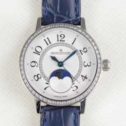 JL Factory最新力作 原版复刻 Jaeger-LeCoultre☘️积家Rendez-VousMoon月相腕表女神必备腕表，精钢/玫瑰金表壳，直径34mm，功能：日历．昼夜星晨，时分秒显示功能，功能与专柜一致，镶钻表圈，蓝宝石水晶表镜表背，银色玑镂表盘，精钢/玫瑰金指针，搭载925A/1自动上链机芯，动力存储40小时，防水50米。JL匠心之作 值得你品鉴！