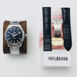 VS Factory最新力作 2020新品 欧 米茄omega海马150M里约波浪白盘优雅！经典大三针时尚！搭载1:1 8500机芯 尺寸41.5mm全新上市！1⃣️升级全新波浪纹放射表盘，金色字钉。2⃣️升级搭载1:1 8500机芯，不再是机芯➕假甲板。3⃣️机芯功能与正品一致，机芯真宝石，真避震器。4⃣️双发条盒，发条盒可以真实运作。不再是装饰。VS出品 必属精品 您值得拥有！