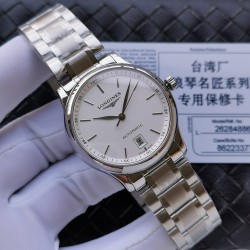 台湾厂【匠心臻品】随着努力不懈地寻求技术上的突破以及不断的创新令LONGINES表在设计方面稳坐领导地位。浪琴 名匠六字位日历系列 原版开模 所有配件与正品100%可互换通用 316精钢表壳、前、后双卜蓝宝石玻璃、淬火烧钢蓝指针、机芯采用最新的2892改L619/888全自动超薄机芯 搭配最新款镂空自动陀 直径38.5mm厚度9.0mm 一表一号，一卡一号、绝不重复。整表完美无暇市场最高版本！