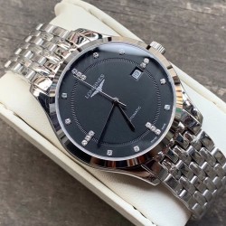 浪琴--LONGINES俊逸优雅，简洁大气全自动机械机芯316L精钢表壳兰宝镜面尺寸：直径40mm