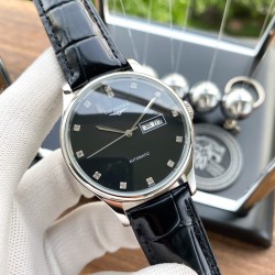 实物拍摄品牌：浪琴-LONGINES 类型：[酷]男士腕表表壳：316精钢（做工优质）表带：进口小牛皮/316精钢（两种可选）机芯：高级定制全自动机械机芯（走时稳定）玻璃：高级强化镀膜镜面尺寸：直径40mm，厚度12mm