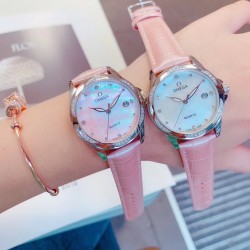 欧米加OMEGA 女士腕表   进口石英机芯  316L精钢表壳  直径34mm厚8m