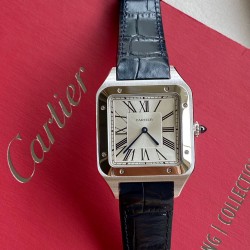 CARTIER SANTOS DUMONT XL F1厂卡地亚杜蒙山度士加大号薄款机械表表径：46.633.9mm，厚度8.5mm