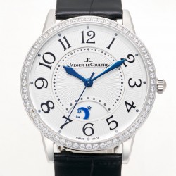 TW出品：积家约会系列自动机械图为男表 【尺寸】尺寸40mm 厚度10mm【机芯】搭载进口9015机改原装cal.898A自动上链机芯（不是加夹板）【表带】搭配进口意大利牛皮表带 【显示指针】顶级烧钢兰指针 具昼夜显示功能