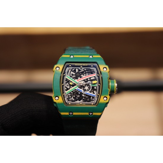 理查德米勒 Richard Mille RM67-02跳高之王冠军款 1:1精准开模 采用100%的(NTPT碳纤维/陶瓷材料)制造 形成表壳上的特殊纹理 搭载原装西铁城全自动机械机芯 摆幅28800 无论壳身大小零散小件也是精心设计 技术成熟并独具动感的线条设计优点 搭配特色尼龙表带 尺寸48X42mm!!! 理查德米勒 Richard Mille RM67-02跳高之王冠军款 1:1精准开模 采用100%的(NTPT碳纤维/陶瓷材料)制造 形成表壳上的特殊纹理 搭载原装西铁城全自动机械机芯 摆幅28800 无论壳身大小零散小件也是精心设计 技术成熟并独具动感的线条设计优点 搭配特色尼龙表带 尺寸48X42mm!!!