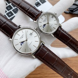 实物拍摄浪琴—LONGINES 最新情侣机械对表 原装进口日本西铁城8217全自动进口机械（请认准机芯图）精准走时  316L精钢表壳 蓝宝石镜面 传统三针设计 9字位真月相显示 有进口小牛皮和316精钢(两种表带可选)  尺寸：男40mm 女款33mm  厚12mm