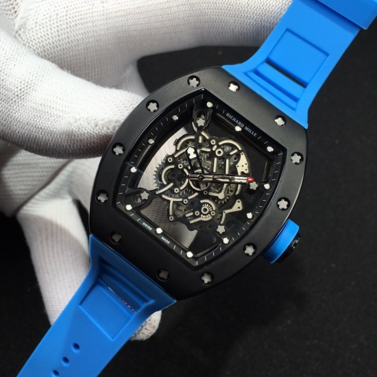 理查德米勒【Richard Mille】最新特别版,颜色调到非常完美 专业打造 顶级版本RM055 一直爆炸款式的表现,无表盘设计,镂空机芯可以从正面和底面均能一览无余,让你爱不释手!卓越品质。造型霸气不羁,独一无二般的感觉,具有震撼人心的魅力。 理查德米勒【Richard Mille】最新特别版,颜色调到非常完美 专业打造 顶级版本RM055 一直爆炸款式的表现,无表盘设计,镂空机芯可以从正面和底面均能一览无余,让你爱不释手!卓越品质。造型霸气不羁,独一无二般的感觉,具有震撼人心的魅力。
