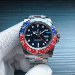 N厂 复刻 ROLEX 劳力士  GMT MASTERⅡ  格林尼治型 116719-BLRO 两地时间腕表 格林尼治2 搭载904L精钢表壳 黑色陶瓷表圈 第二时区刻度电镀18K金 蓝宝石镜面 黑色表盘 蓝色夜光刻度 3285与3186机芯 时针单独调 GMT针在时针表面 折叠保险表扣（有20mm可调） 40mm 三杰精致推荐瑞士男士机械腕表 SJ为你精心挑选超真实实物图拍摄