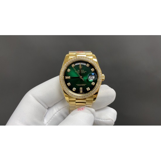 ROLEX  劳力士 双历型  黄金绿 ～