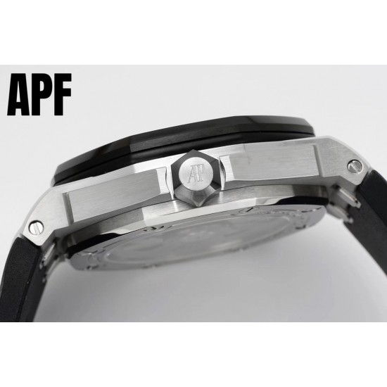 新配色到货 APF厂新款亮相专注 AP 爱彼 潜水表15720腕表 【购入原装拆机复刻】所有细节都同步原装 秒杀市面上同系列 1.搭载4308机芯同步原装7点位置摆轮,2.原装陶瓷旋入式表冠,10点位置表冠内部齿轮同步原装齿轮数量121个,完成原装调节手感一致效果。3.表带原装氟橡胶可替换式橡胶。4.表扣可替换原装可开口快拆。5.日历颜色同步原装配对字面颜色。6.全表字面内圈夜光采用瑞士C3夜光粉,在紫光灯下可以匹对原装发光效果达到乱真工艺。7.表盘工艺原装一样双层夹层日历窗口搭配蓝宝石微型放大镜。 新配色到货 APF厂新款亮相专注 AP 爱彼 潜水表15720腕表 【购入原装拆机复刻】所有细节都同步原装 秒杀市面上同系列 1.搭载4308机芯同步原装7点位置摆轮,2.原装陶瓷旋入式表冠,10点位置表冠内部齿轮同步原装齿轮数量121个,完成原装调节手感一致效果。3.表带原装氟橡胶可替换式橡胶。4.表扣可替换原装可开口快拆。5.日历颜色同步原装配对字面颜色。6.全表字面内圈夜光采用瑞士C3夜光粉,在紫光灯下可以匹对原装发光效果达到乱真工艺。7.表盘工艺原装一样双层夹层日历窗口搭配蓝宝石微型放大镜。