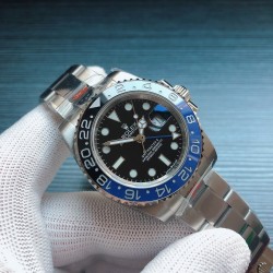 ROLEX 劳力士  GMT MASTERⅡ  格林尼治型 116710 BLNR-78200 两地时间腕表 格林尼治2 904L精钢表壳 黑色陶瓷表圈 第二时区刻度电镀18K金 蓝宝石镜面 黑色表盘 蓝色夜光刻度 3285与3186机芯 时针单独调 GMT针在时针表面 折叠保险表扣（有20mm可调） 40mm N厂V8版 NOOB出品 三杰精致推荐瑞士男士机械腕表 SJ为你精心挑选超真实实物图拍摄