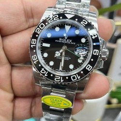 ROLEX 劳力士 GMT格林尼治型 尺寸40mm！精钢表壳表链，蓝宝石镜面，超级夜光，双向陶瓷旋转表圈，原装折叠扣！