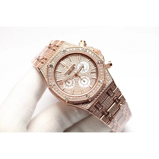 (K8新品)爱彼Audemars Piguet 皇家橡树系列 26320ST 26320BA 26320OR 钻石手表 搭载316L不锈精钢表壳 实心厚重钢带精选进口奥地利水钻 光彩闪耀 采用进口VK石英跑秒机芯 精准计时 耗时11个月 多功能钻石精装手表 尺寸42mm 重量170g (K8新品)爱彼Audemars Piguet 皇家橡树系列 26320ST 26320BA 26320OR 钻石手表 搭载316L不锈精钢表壳 实心厚重钢带精选进口奥地利水钻 光彩闪耀 采用进口VK石英跑秒机芯 精准计时 耗时11个月 多功能钻石精装手表 尺寸42mm 重量170g