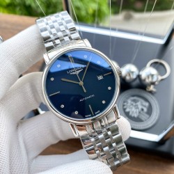 实物拍摄品牌：浪琴-LONGINES   类型：[酷]男士腕表表壳：316精钢（做工优质）表带：进口小牛皮/顶级316精钢(两种可选)机芯：进口西铁城8215全自动机械机芯（走时稳定）玻璃：高级强化镀膜镜面尺寸：直径40mm，厚度12.5mm