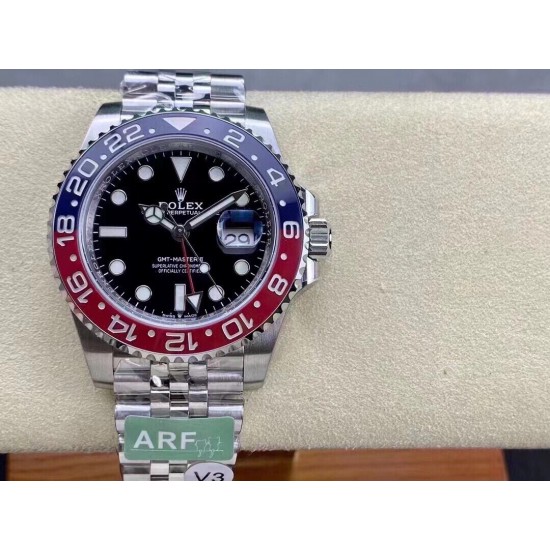 ROLEX 劳力士 GMT格林尼治型 尺寸40mm！精钢表壳表链，蓝宝石镜面，超级夜光，双向陶瓷旋转表圈，原装折叠扣！