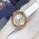 实拍 伯爵-PIAGET 女士腕表 瑞士石英机芯 316L精钢表壳 真牛皮表带 尺寸34*8mm 蓝宝石玻璃镜面 简约的设计,大胆而多彩的配色,以及旋转表圈是伯爵品牌 Possession腕表的特质所在。通过品牌制表师们天马星空的创意,将各个亮色的表带与贵金属、钻石、精钢材质相融,通过圆形盘面的演绎,令全新的 Possession腕表越发闪耀夺目,给人眼前一亮之感。 实拍 伯爵-PIAGET 女士腕表 瑞士石英机芯 316L精钢表壳 真牛皮表带 尺寸34*8mm 蓝宝石玻璃镜面 简约的设计,大胆而多彩的配色,以及旋转表圈是伯爵品牌 Possession腕表的特质所在。通过品牌制表师们天马星空的创意,将各个亮色的表带与贵金属、钻石、精钢材质相融,通过圆形盘面的演绎,令全新的 Possession腕表越发闪耀夺目,给人眼前一亮之感。