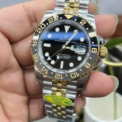 皮蛋圈！ROLEX 劳力士 GMT格林尼治型 尺寸40mm！精钢表壳表链，蓝宝石镜面，超级夜光，双向陶瓷旋转表圈，原装折叠扣！