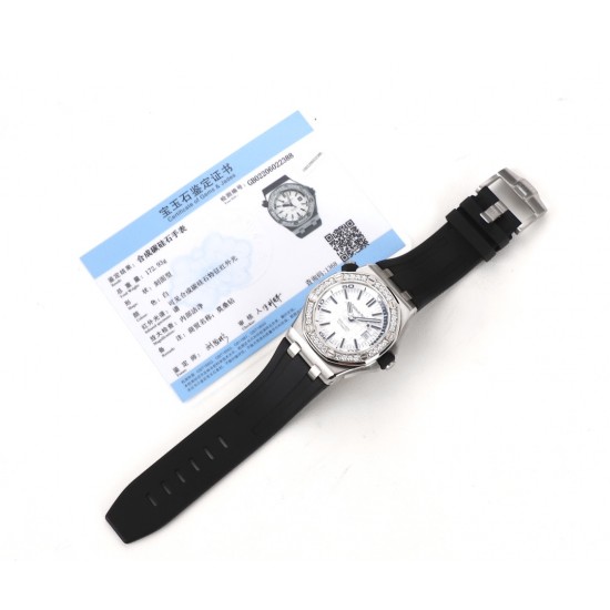 爱彼 Audemars Piguet    AP 皇家橡树离岸型 15710系列  X43 采用莫桑钻圈口 一表一码，二码合一，配送检验证书，联网可查询，国检机构  真正的物美价廉 搭配进口3120机械机芯  904L精钢表壳，进口橡胶表带，防眩光水晶蓝宝石玻璃镜面，尺寸：42mm 14mm[礼物][礼物]五星推荐，自留，送礼，首选