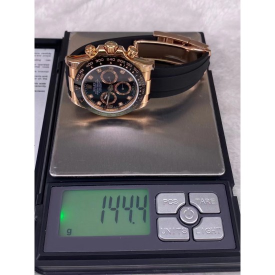 市场最高复刻跟正品一样重，想了解吗？ 劳力士 ROLEX  重量版迪通拿 厚度12.7mm 合成重金属➕包金➕丹东7750机芯➕国检包金证书 重量144克【市场钢表115克】，价格亲民，现货预售[勾引][勾引][勾引]