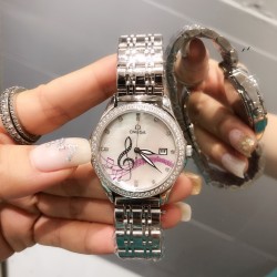 欧米加OMEGA女士腕表 进口石英机芯 316L精钢表壳 直径34mm厚8mm