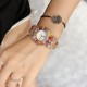 Chopard 萧邦 新款彩钻腕表：精致奢华；整表采用镶嵌技术；珍珠母贝、创意珠宝系列女士腕表镶嵌明亮式切割钻石、圆形切割钻石和蛋形彩锆石、这不仅是一款非凡的腕表，更堪称一件珠宝工艺杰作，完美结合创意、彩色宝石和打破常规的切割，彰显着品牌的魅力．壳直径33mm、