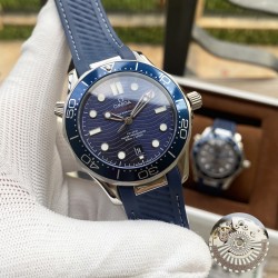 Ω OMEGA 欧米茄 SEAMASTER 新品海马系列 新款 300米300m 同轴至臻 直径42毫米42mm 潜水表。316L精钢 原装壳套（大厂壳套) 原版字面立体时丁超强夜光 原装表扣 搭载8800可透视全自动机械机芯。爆款热销中[强]请认准独家细节品质